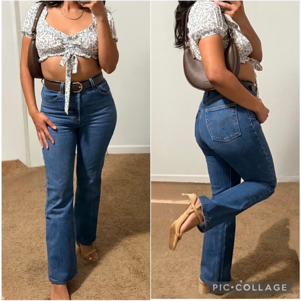 26 SHORT Levi premium Ribcage boot cut jeans